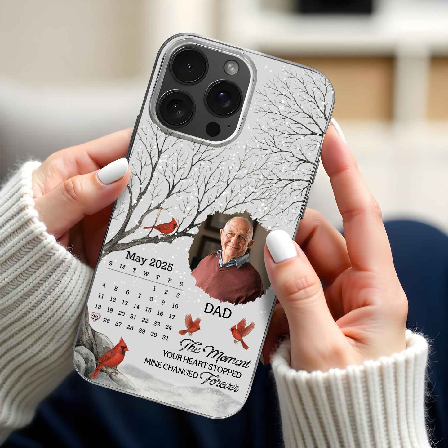 The Moment Your Heart Stopped, Cardinals And Bare Trees Design