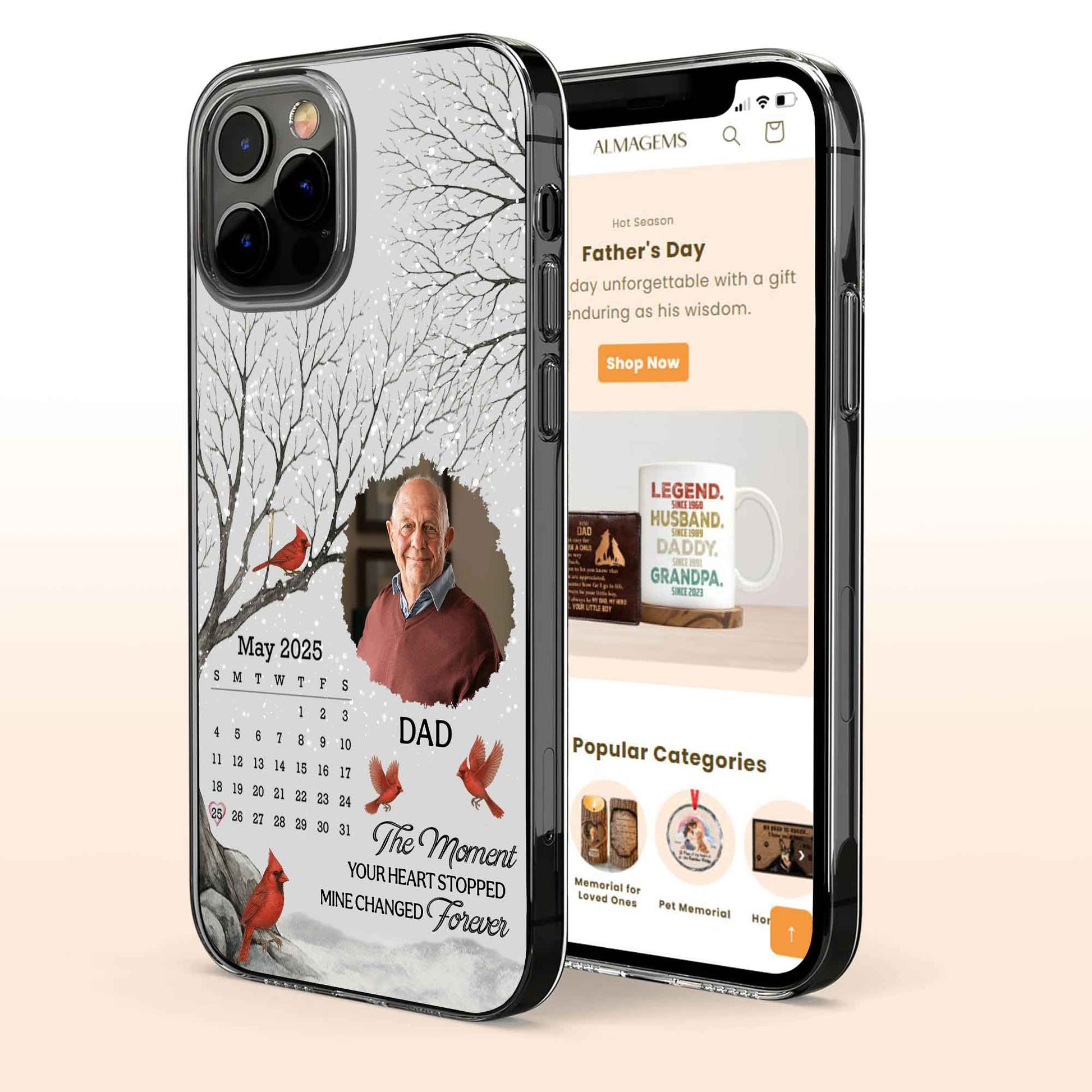 The Moment Your Heart Stopped, Cardinals And Bare Trees Design