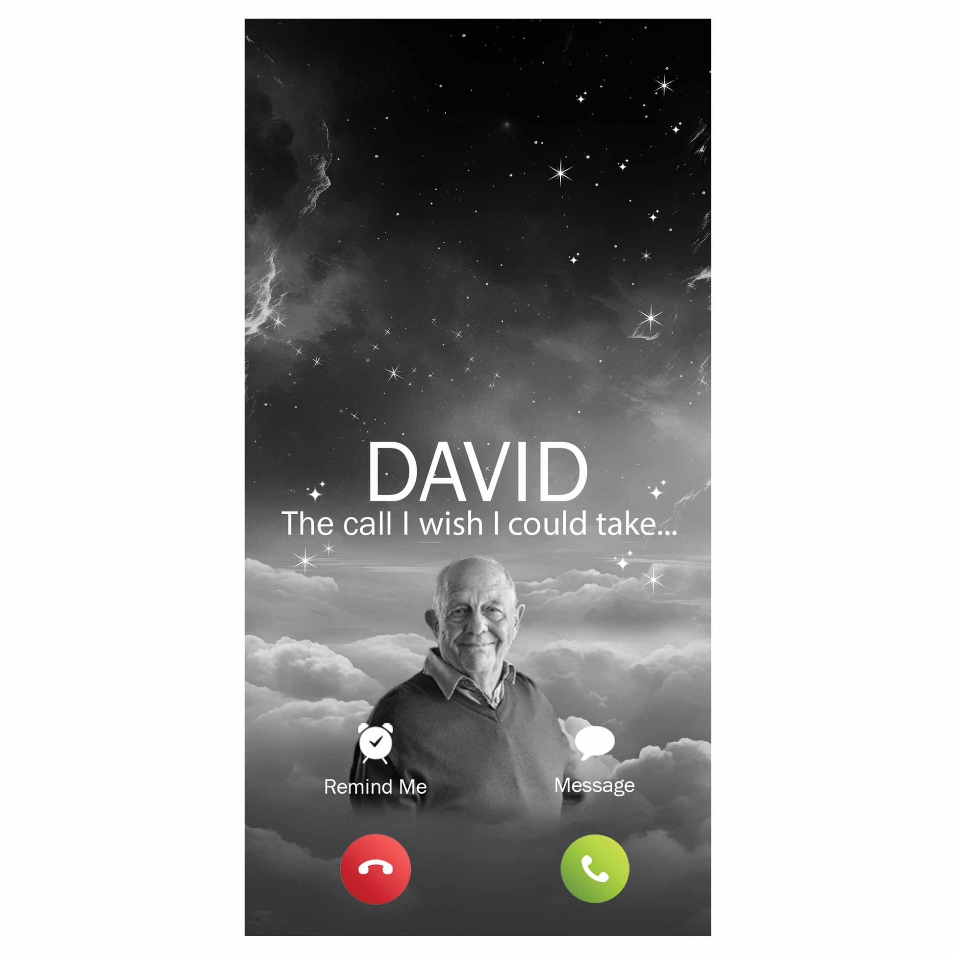 The Call I Wish I Could Take, Stars and Elderly Man