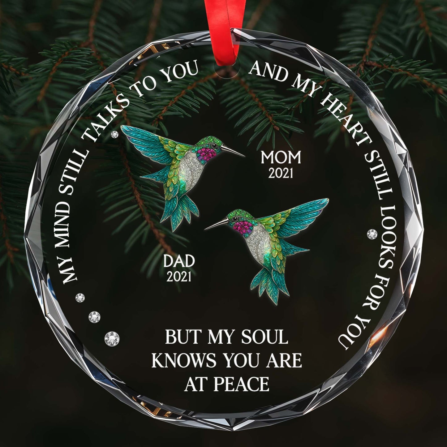 Mon esprit te parle encore - Décoration en verre personnalisée en forme de cercle - HME244_CGOR 