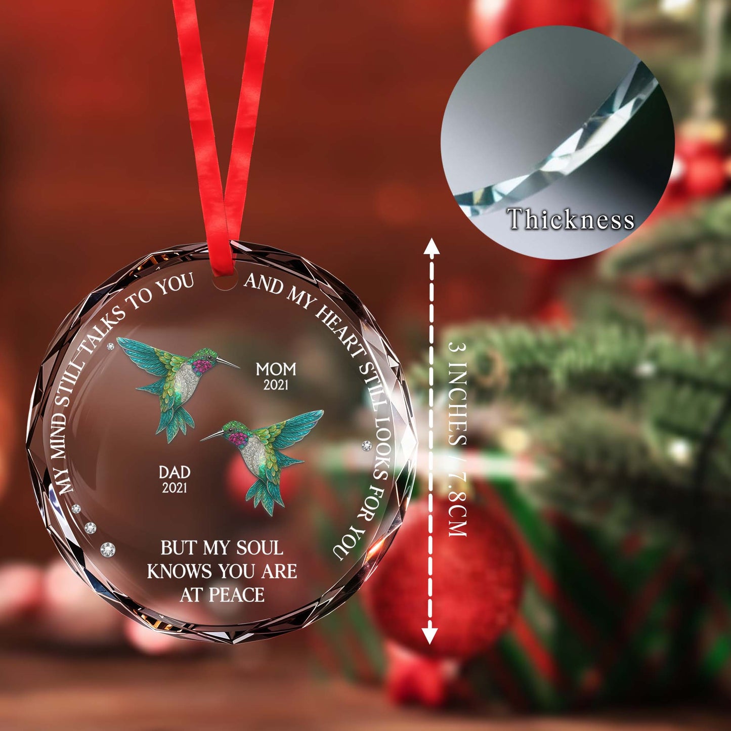 Mon esprit te parle encore - Décoration en verre personnalisée en forme de cercle - HME244_CGOR 