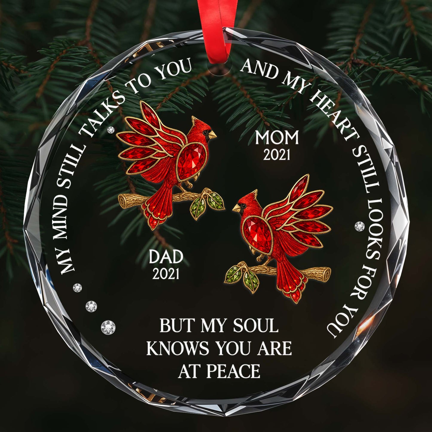 Mon esprit te parle encore - Décoration en verre personnalisée en forme de cercle - HME244_CGOR 