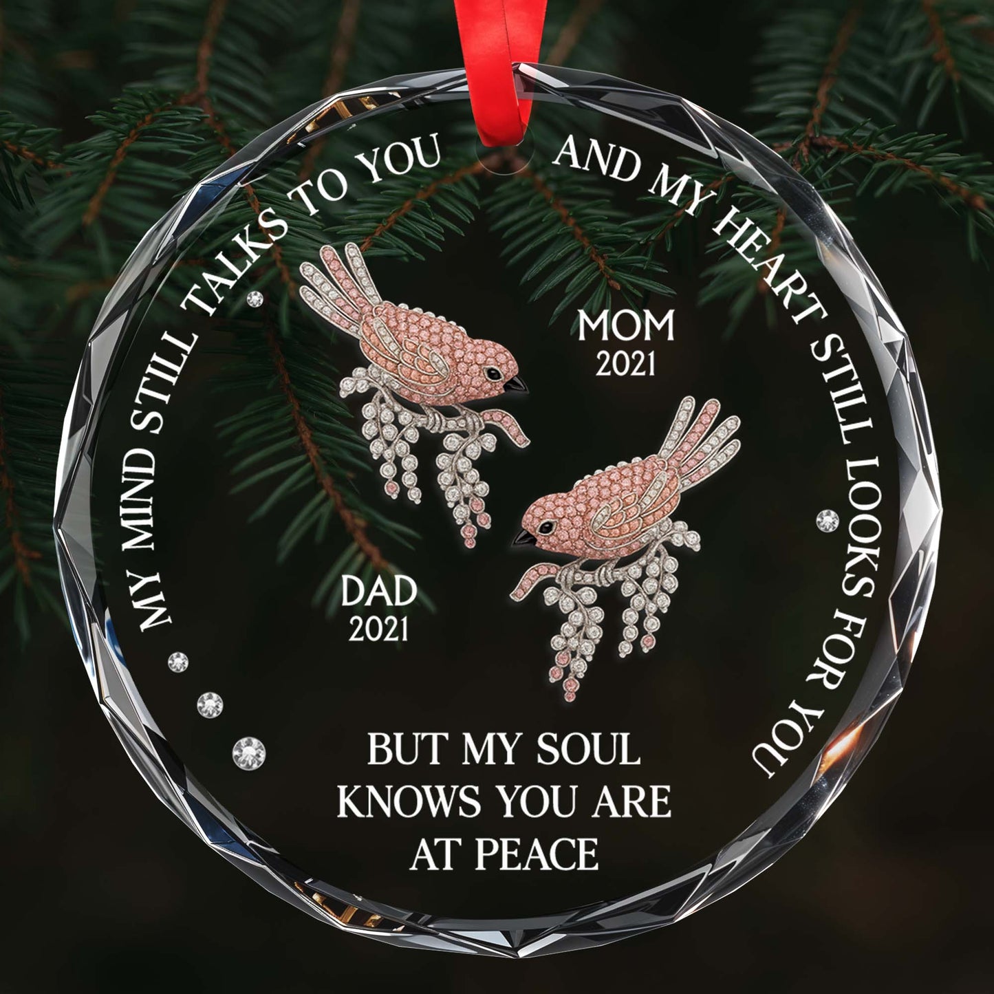 Mon esprit te parle encore - Décoration en verre personnalisée en forme de cercle - HME244_CGOR 