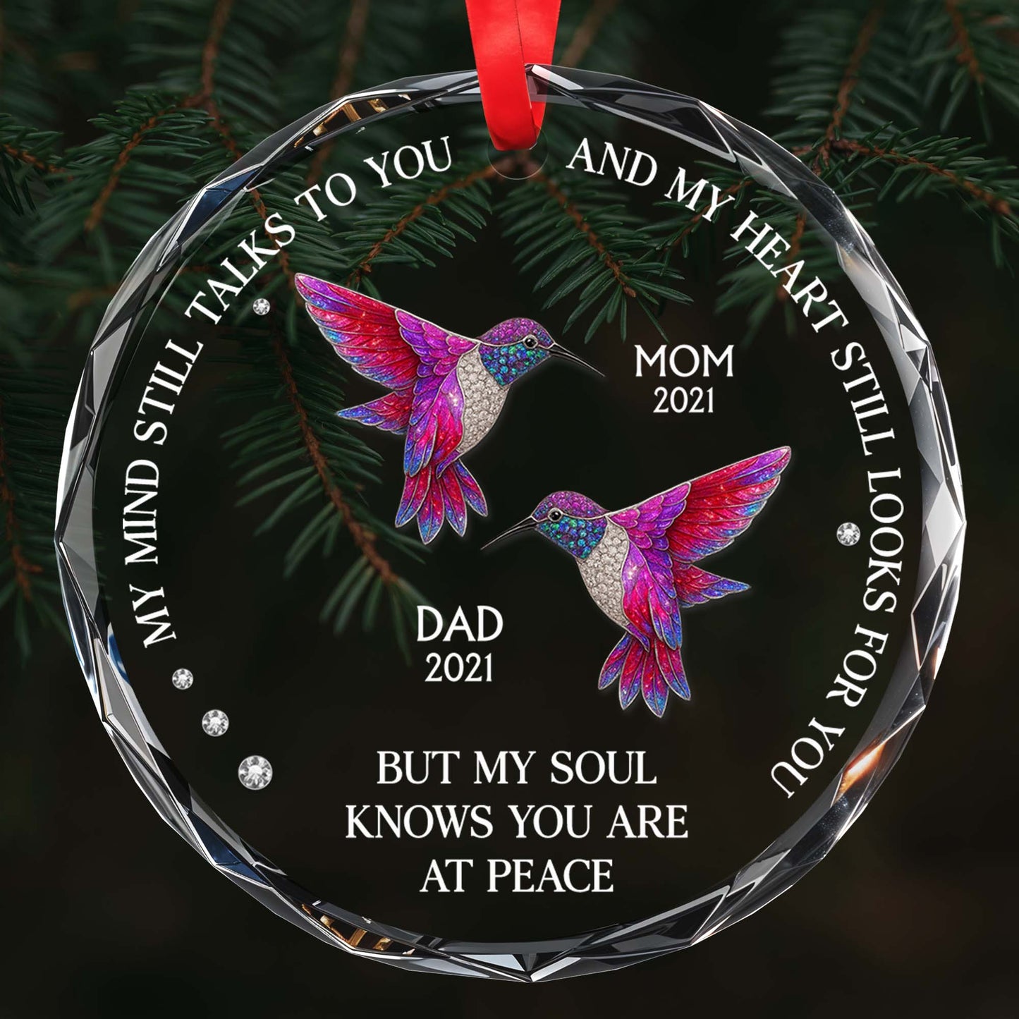 Mon esprit te parle encore - Décoration en verre personnalisée en forme de cercle - HME244_CGOR 