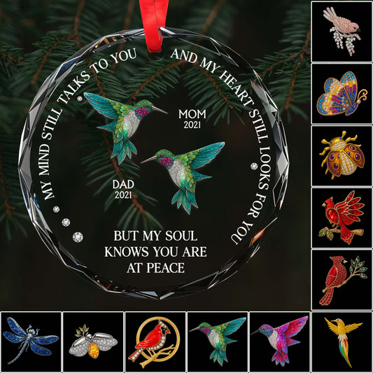 My Mind Still Talks To You - Personalized Custom Circle Glass Ornament - HME244_CGOR