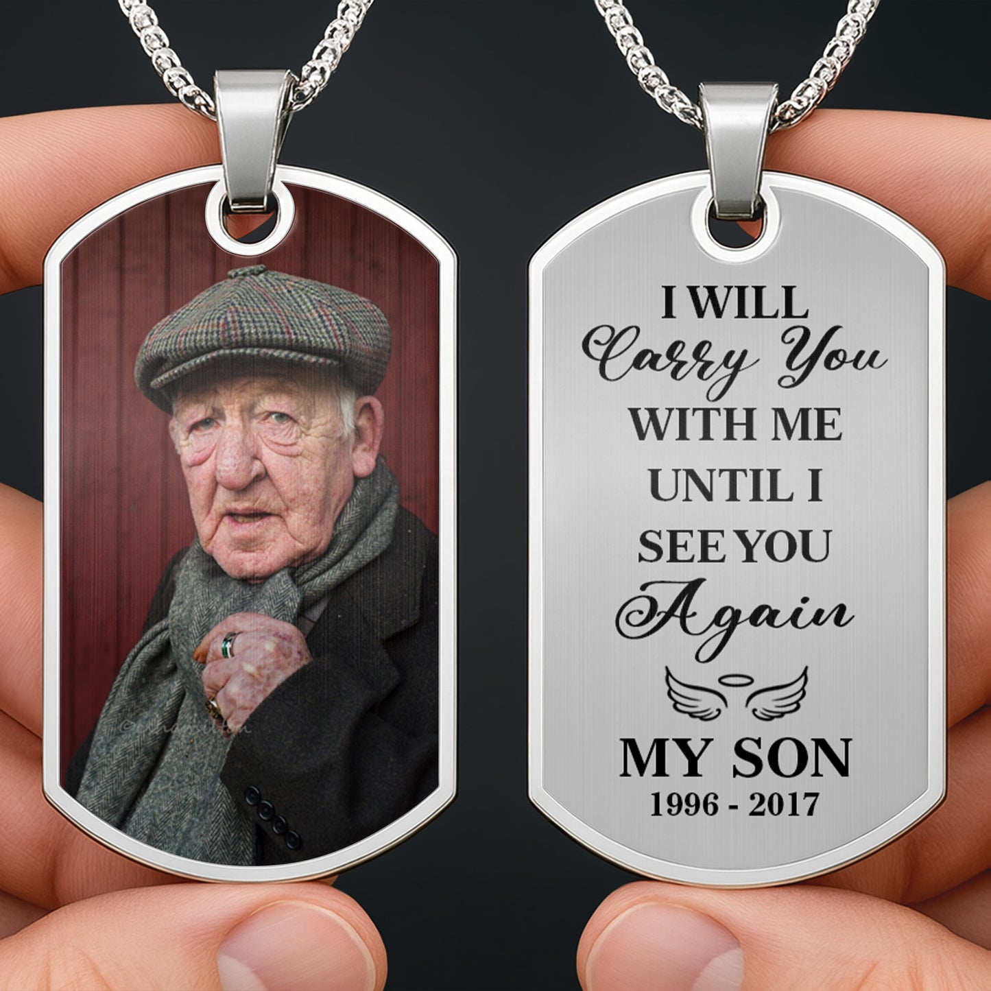 Capture Your Cherished Memories, Personalized Photo - Personalized Custom Dog Tag Necklace - HME246_DTNECK