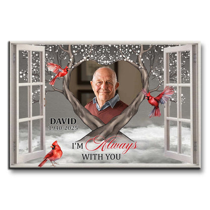 I'm Always With You, Window View With Red Cardinal