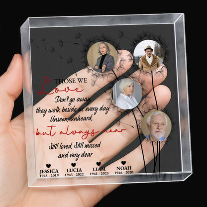 Those We Love Don’t Go Away, Memorial Dandelion Heart Design