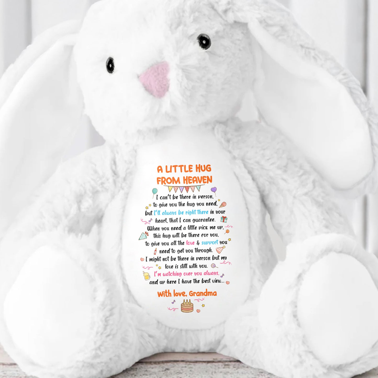A Little Hug From Heaven Plush Bunny