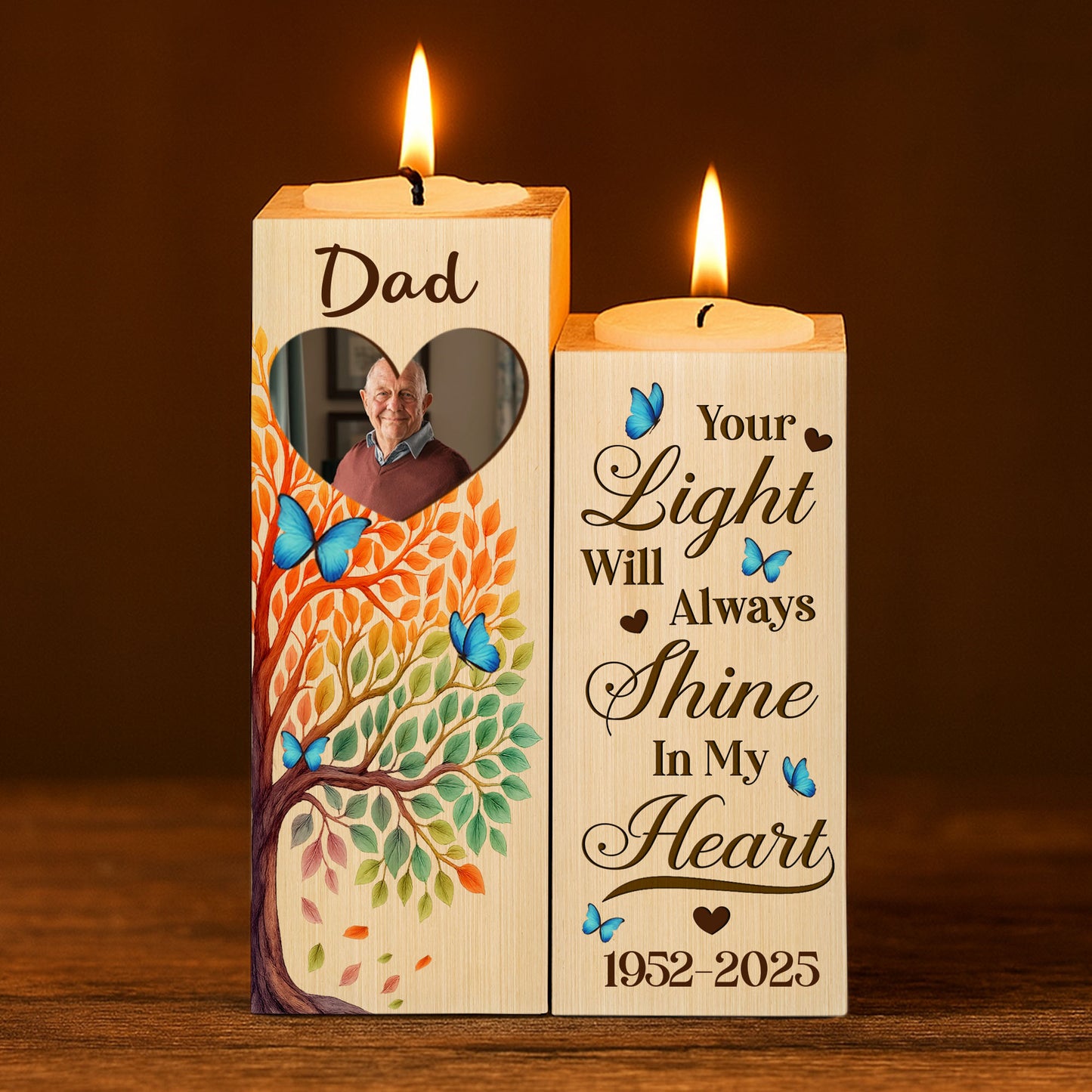 Your Light Will Always Shine In My Heart, Tree And Butterflies