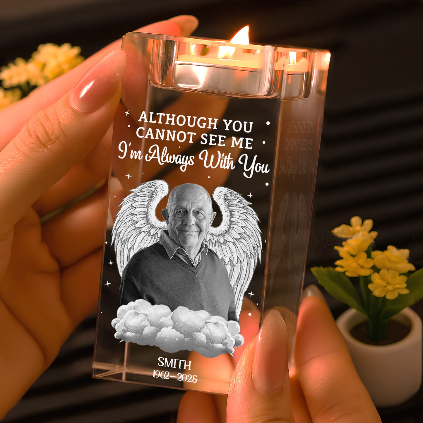 Although You Cannot See Me, Angel Wings and Clouds