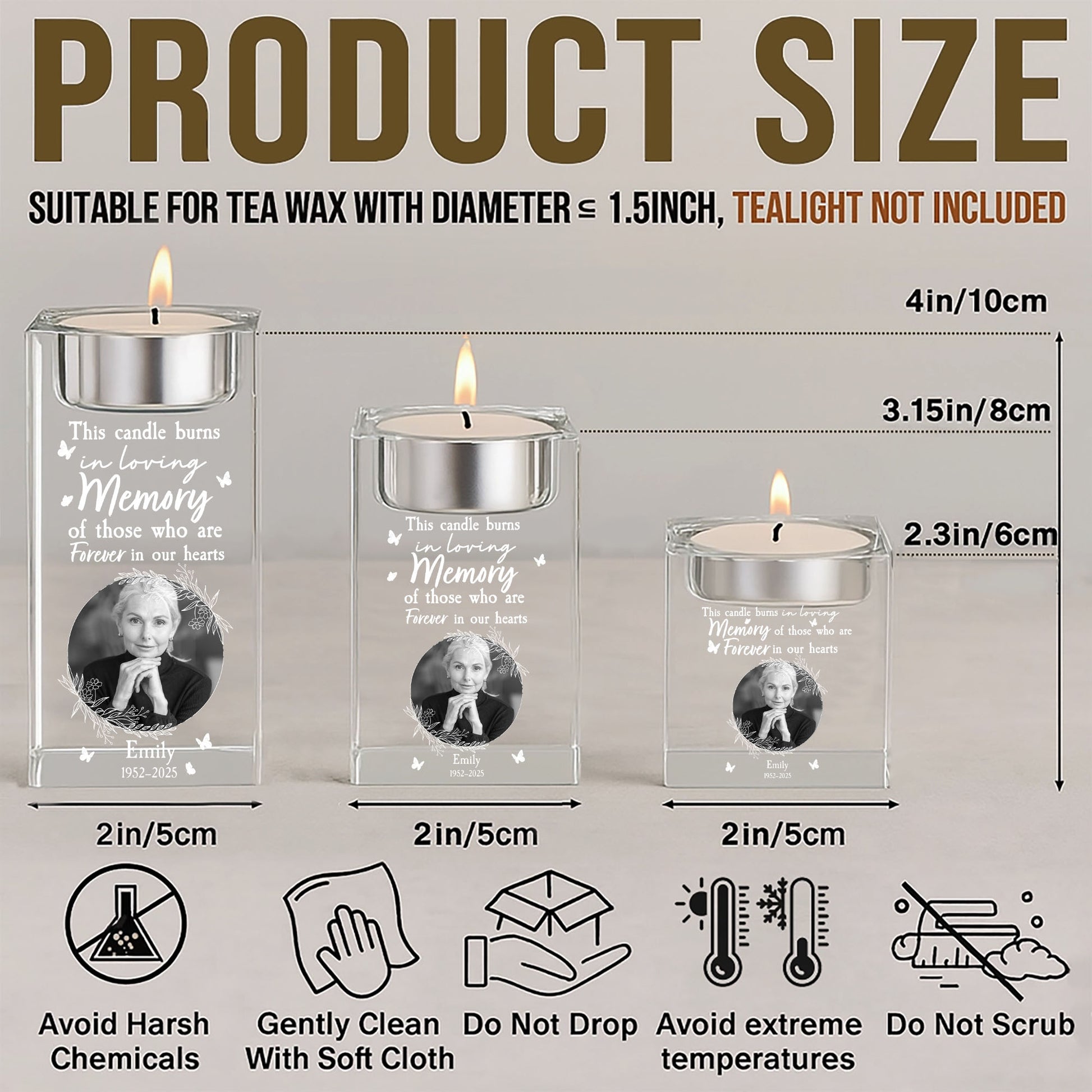 In Loving Memory Candle, Forever In Our Hearts