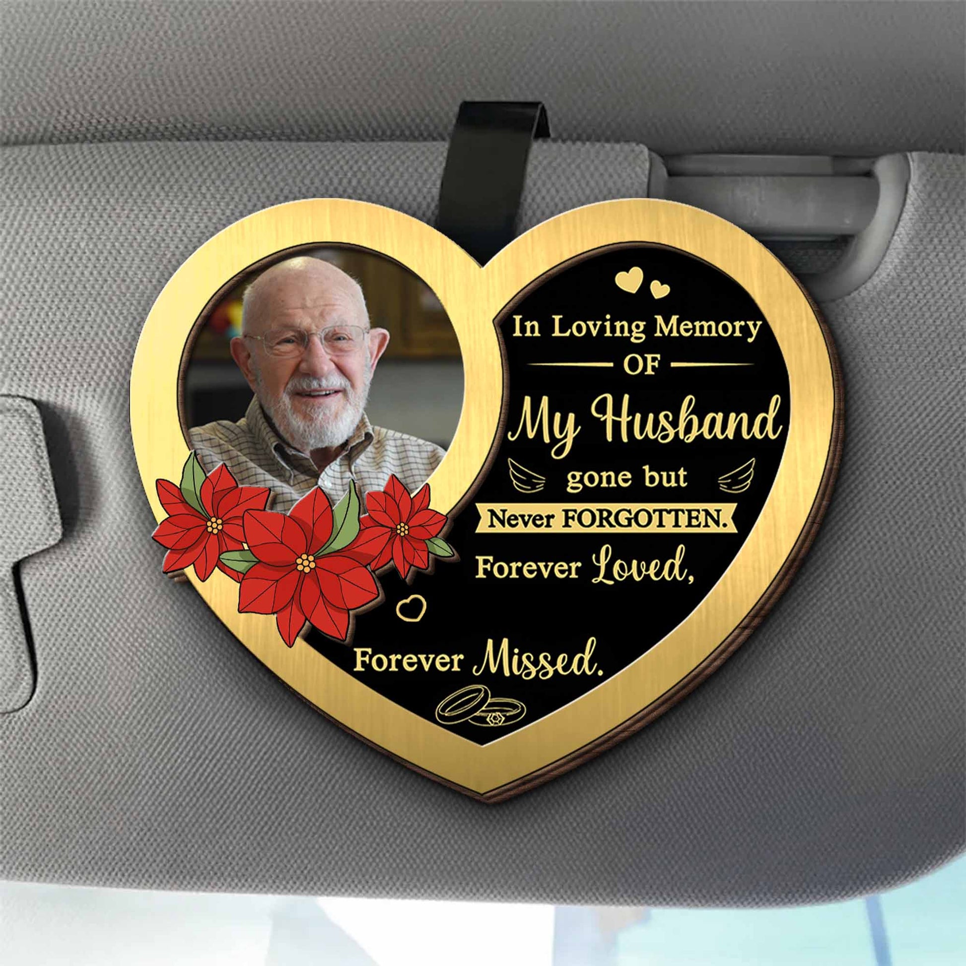 In Loving Memory Of My Husband, Heart Shaped Flowers