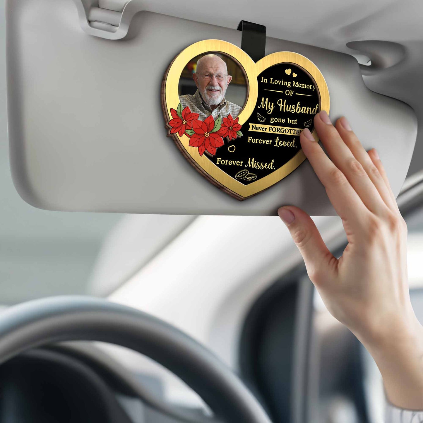 In Loving Memory Of My Husband, Heart Shaped Flowers