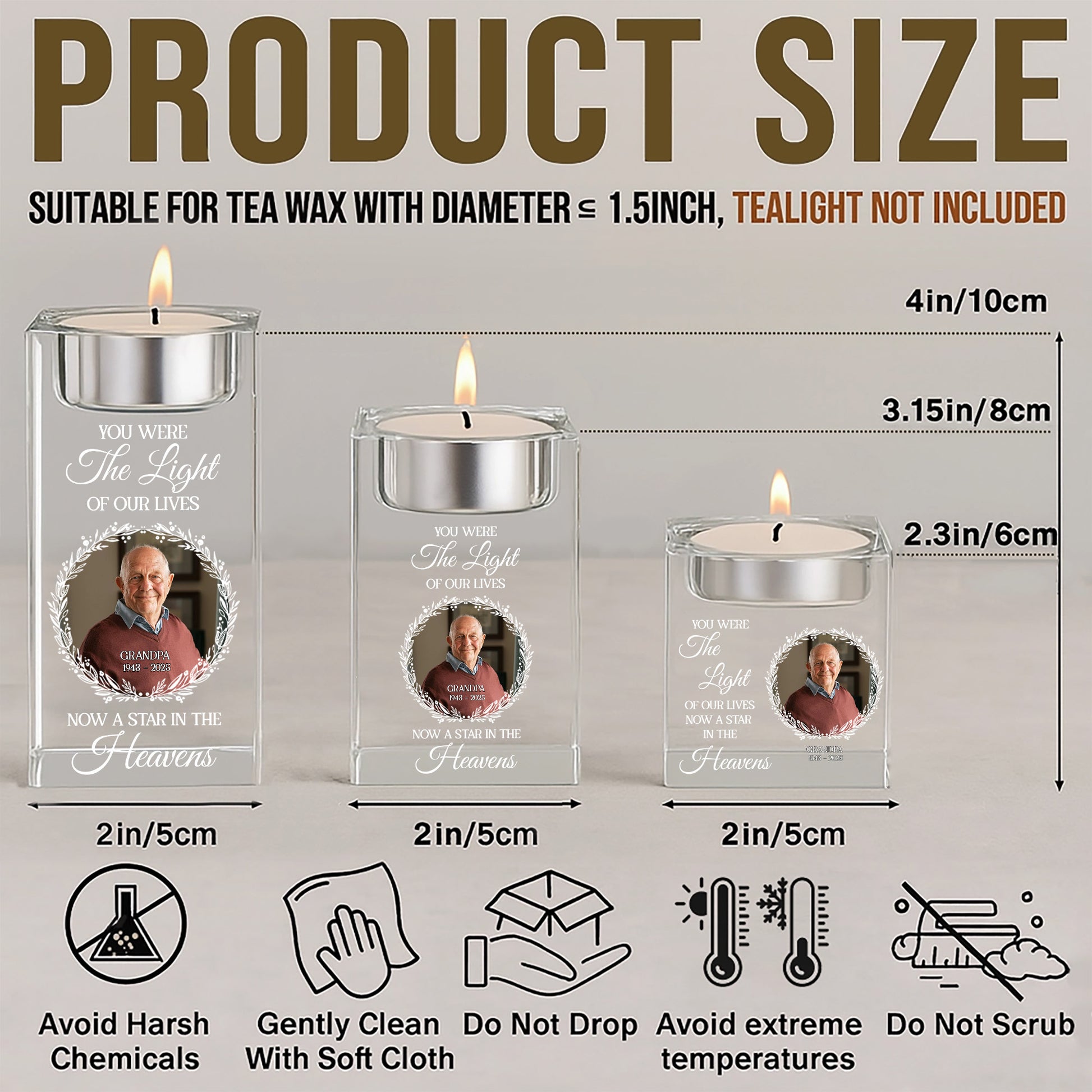 You Were The Light Of Our Lives, Now A Star In The Heavens, Wreath and Stars