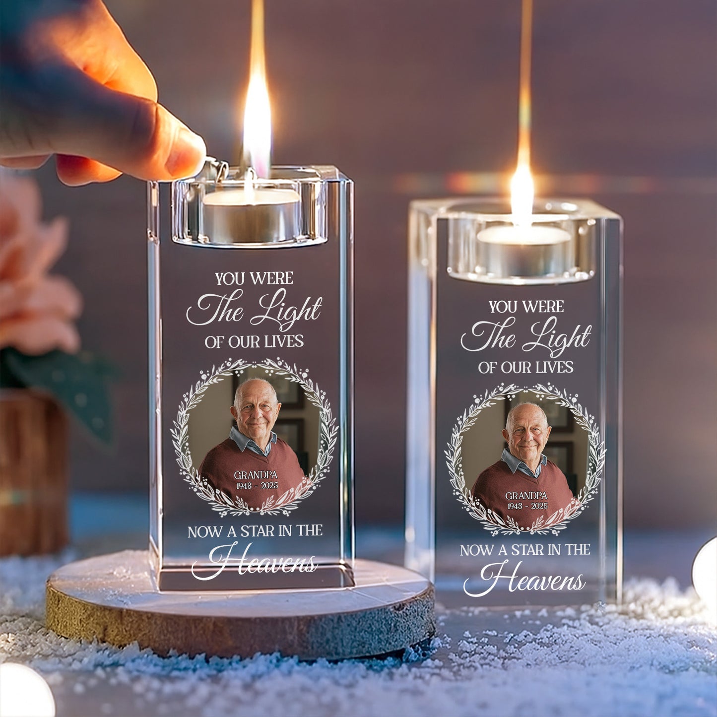 You Were The Light Of Our Lives, Now A Star In The Heavens, Wreath and Stars