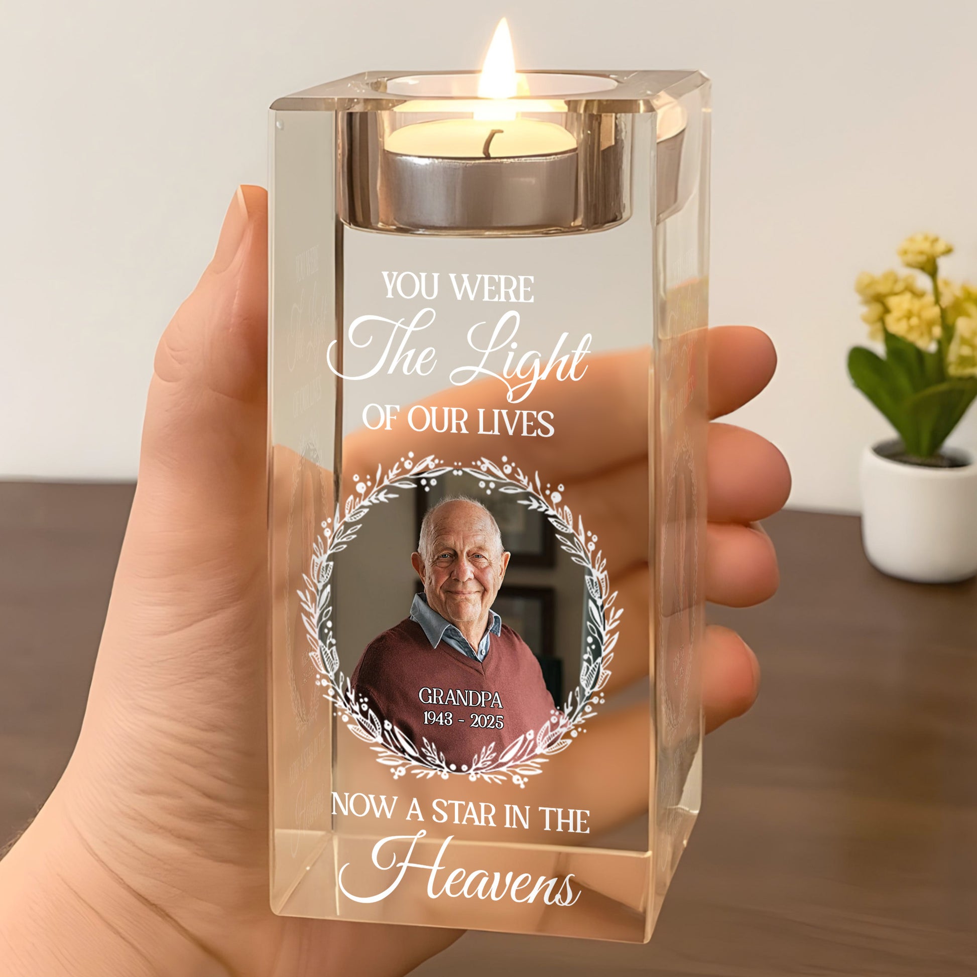 You Were The Light Of Our Lives, Now A Star In The Heavens, Wreath and Stars