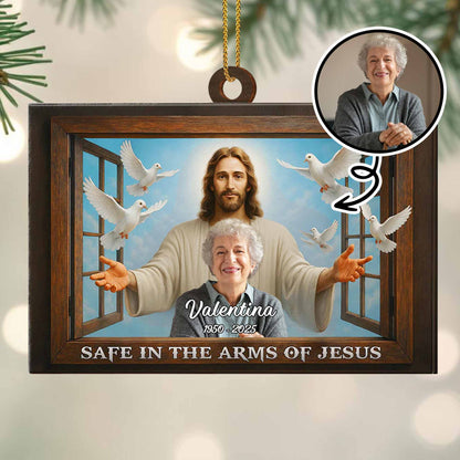 Safe In The Arms Of Jesus, Featuring Jesus And Doves