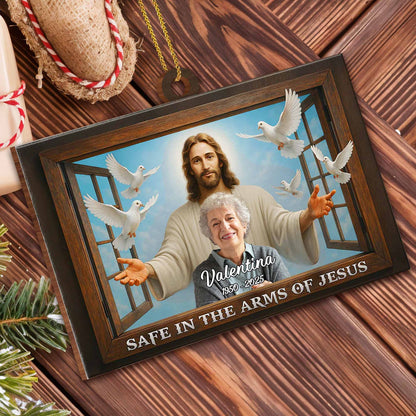 Safe In The Arms Of Jesus, Featuring Jesus And Doves