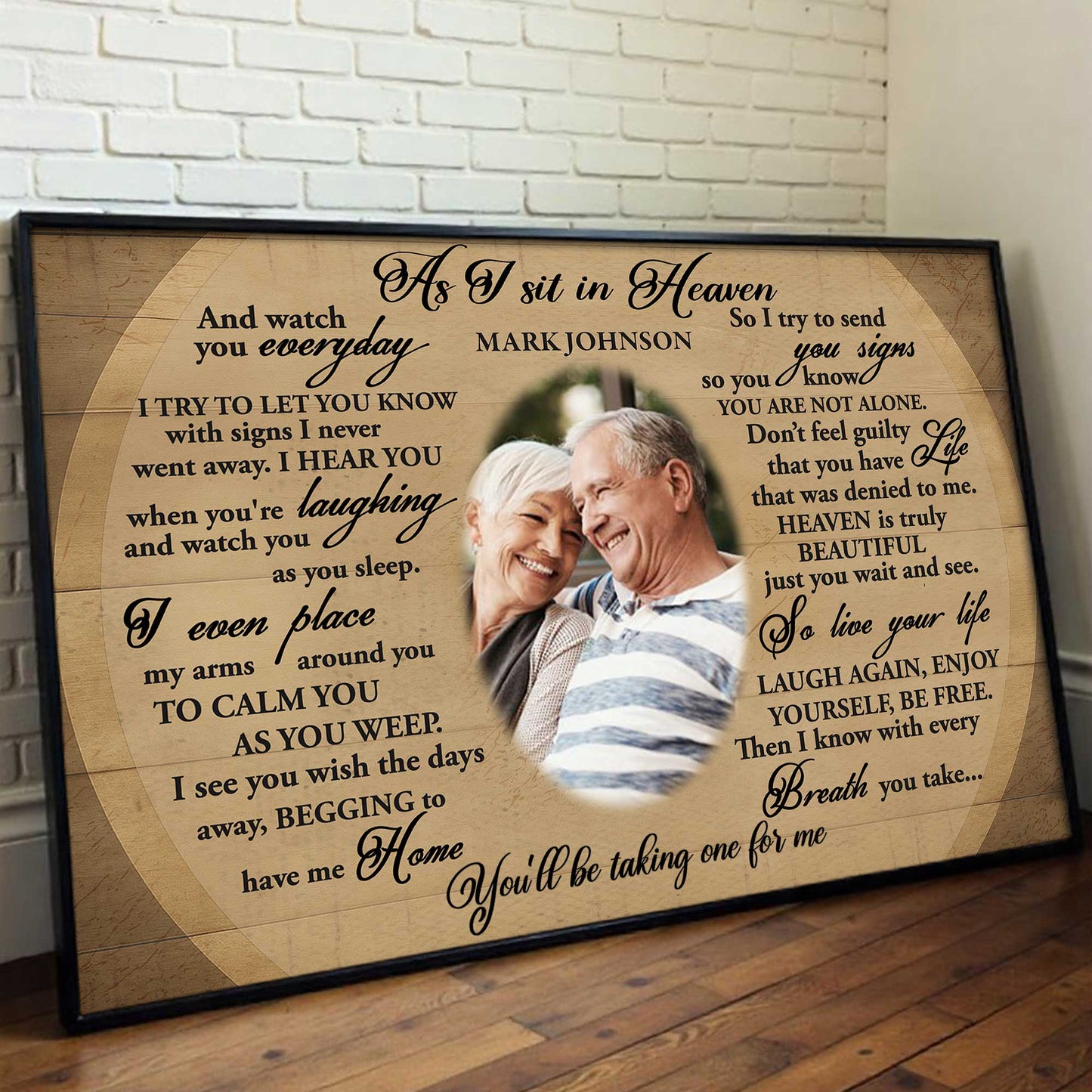 As I Sit In Heaven And Watch You Everyday, Senior Couple Remembered