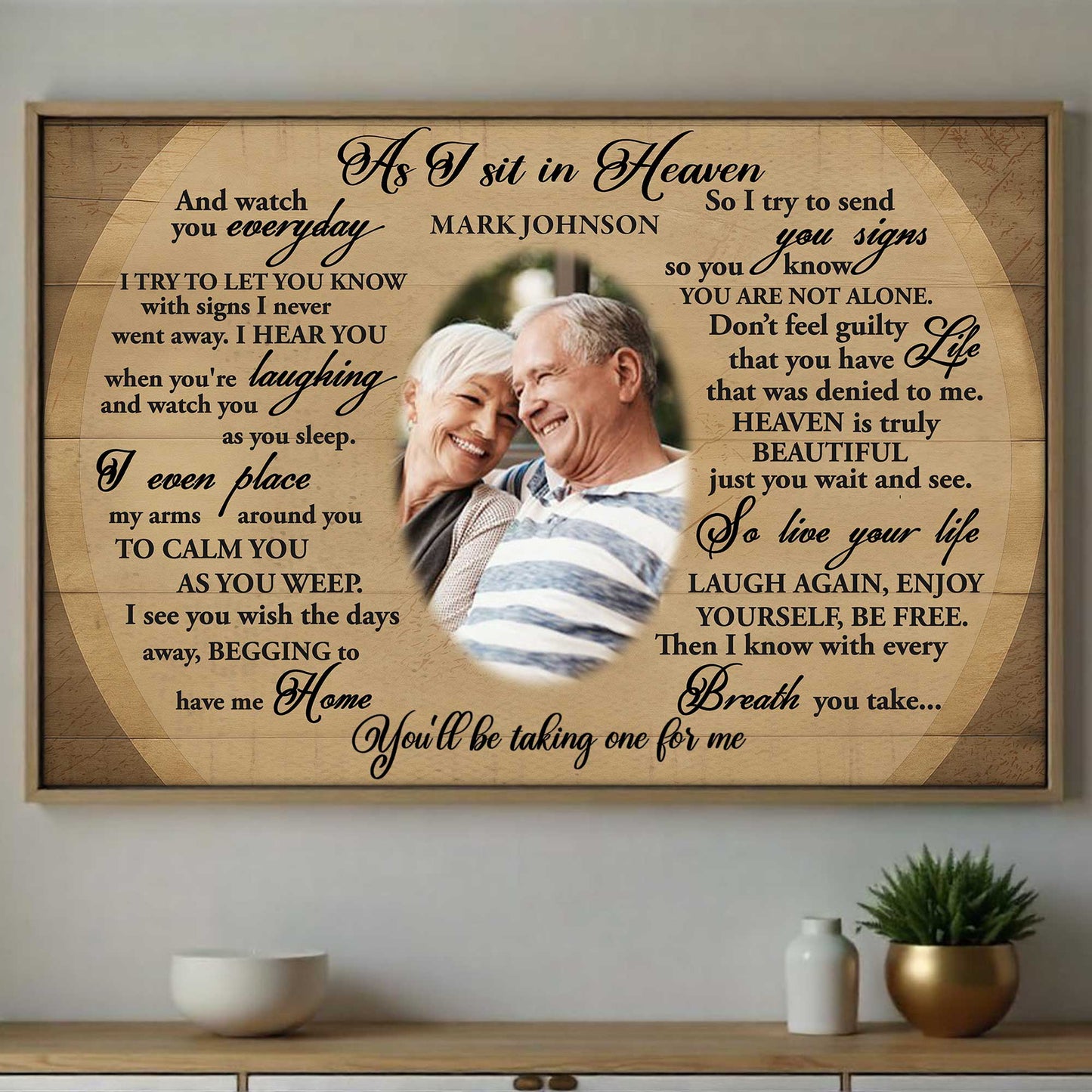 As I Sit In Heaven And Watch You Everyday, Senior Couple Remembered