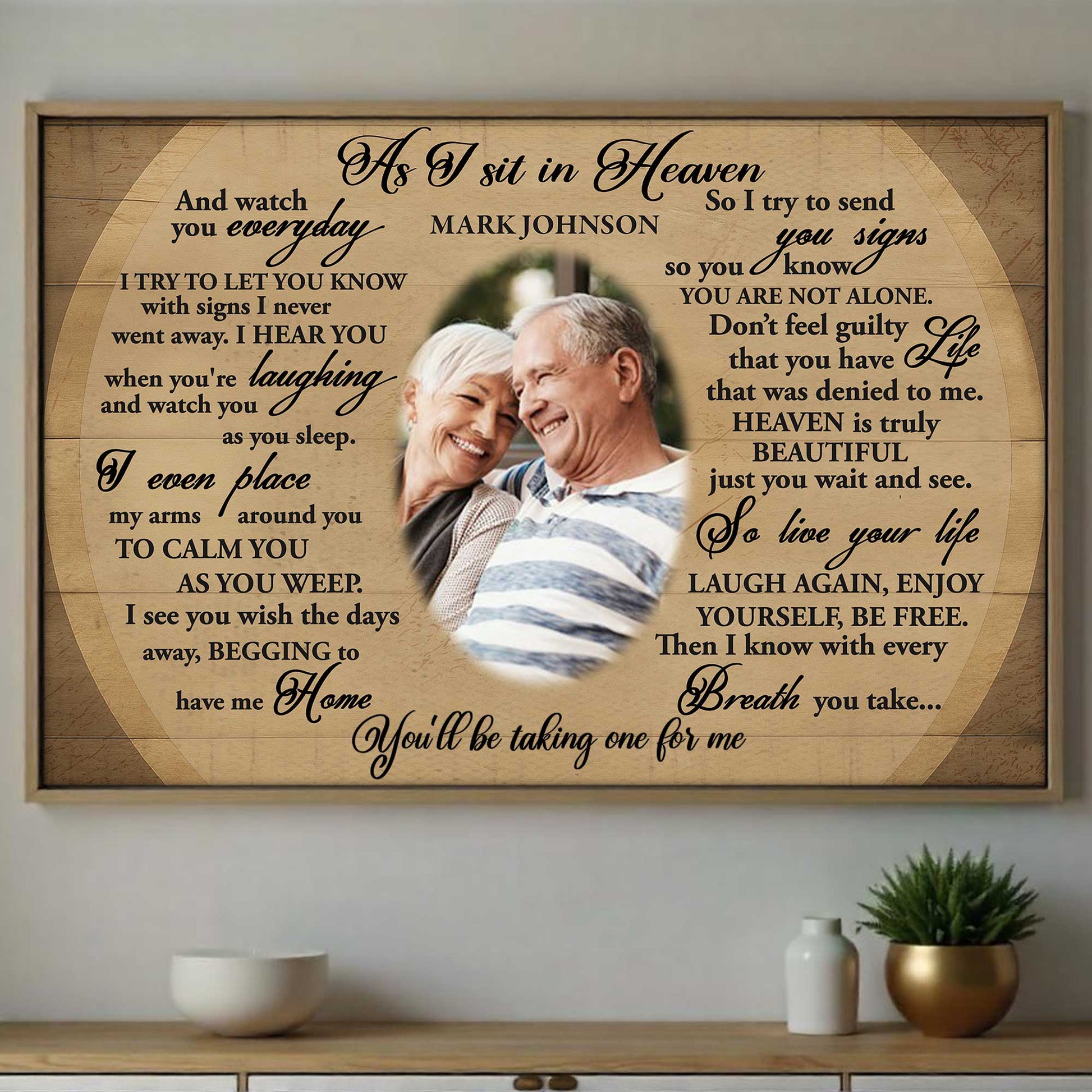 As I Sit In Heaven And Watch You Everyday, Senior Couple Remembered