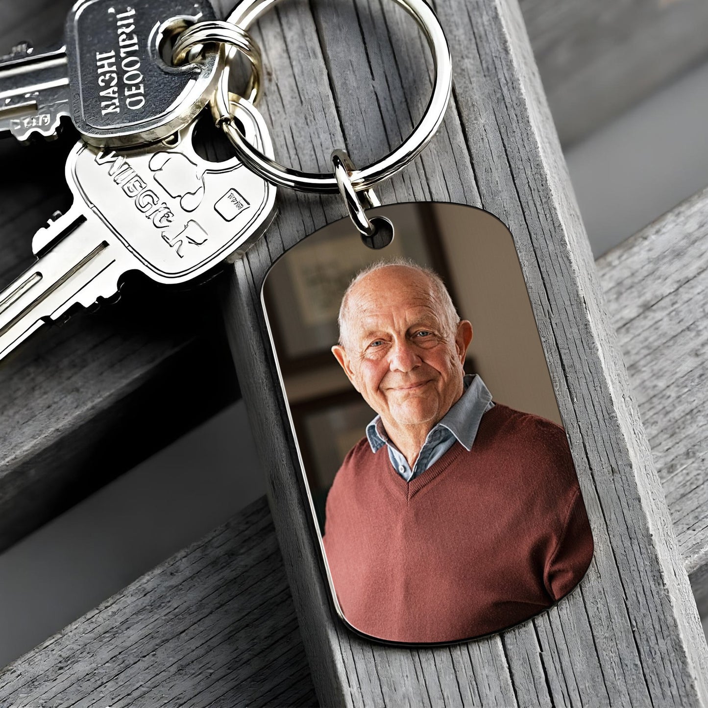 Those We Love Don't Go Away, Memorial Keychain With Wings