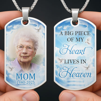 Customizable Tribute Necklace With Clouds And Dove