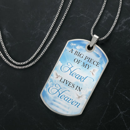 Customizable Tribute Necklace With Clouds And Dove