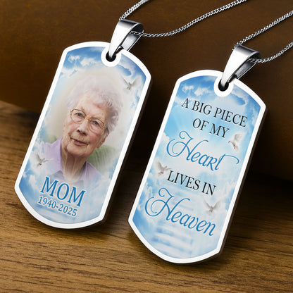 Customizable Tribute Necklace With Clouds And Dove