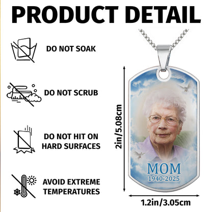 Customizable Tribute Necklace With Clouds And Dove
