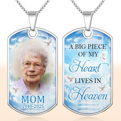 Customizable Tribute Necklace With Clouds And Dove