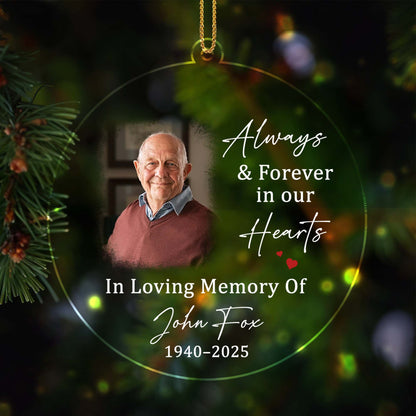 Always & Forever In Our Hearts, Memorial Heart Ornament
