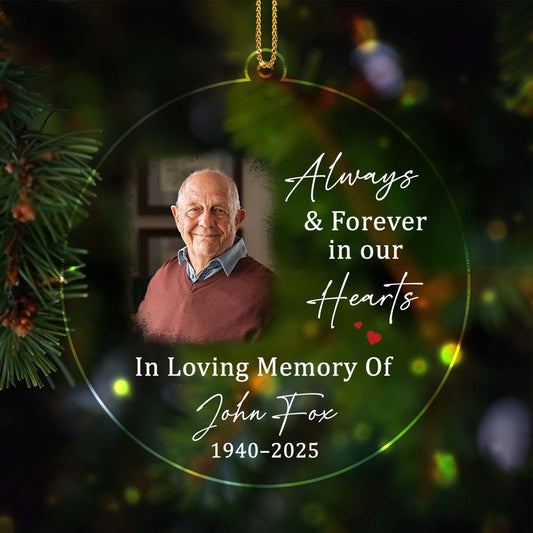 Always & Forever In Our Hearts, Memorial Heart Ornament