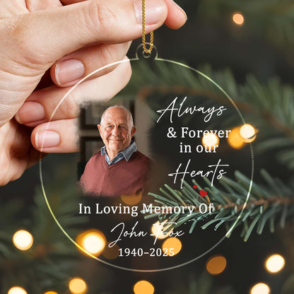Always & Forever In Our Hearts, Memorial Heart Ornament