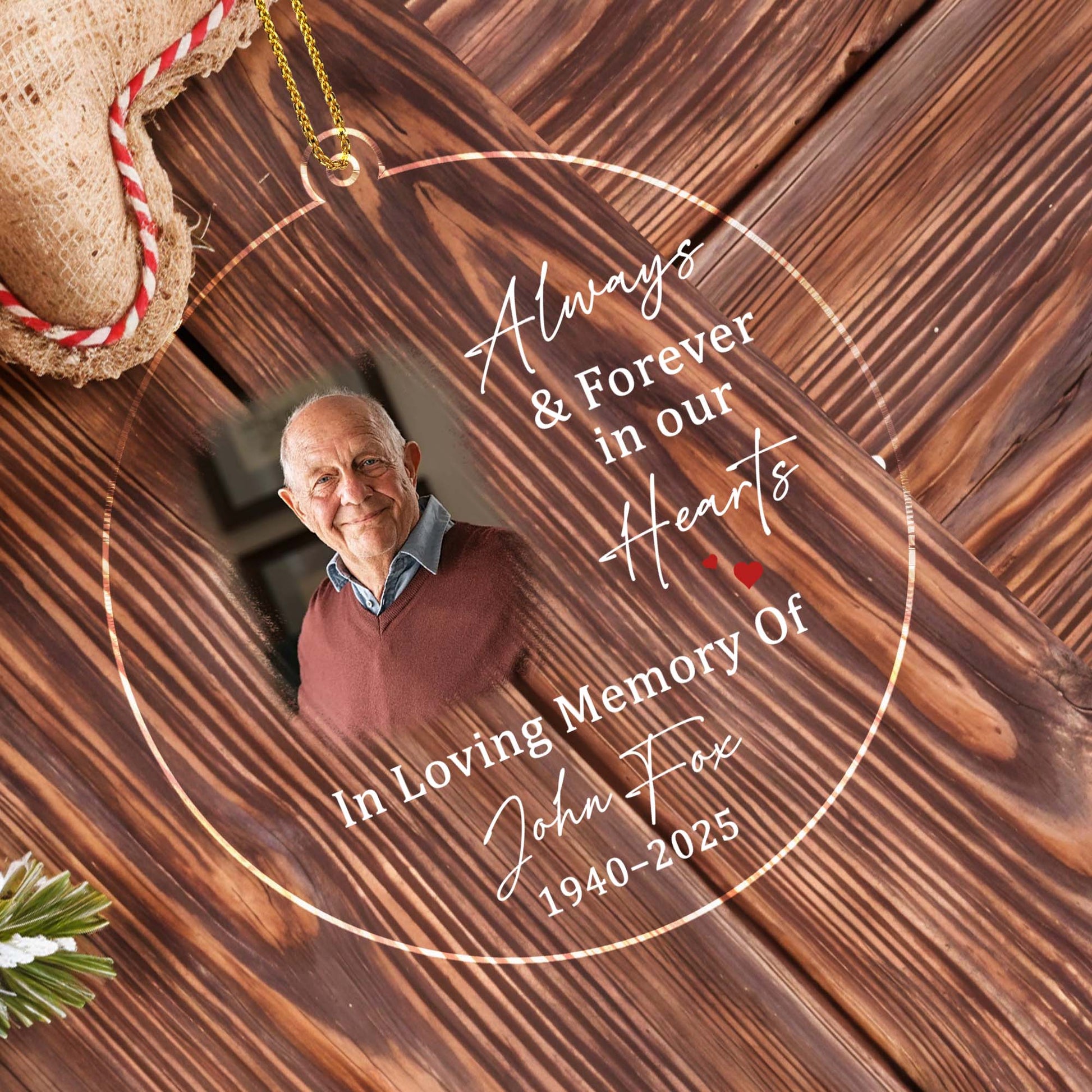 Always & Forever In Our Hearts, Memorial Heart Ornament