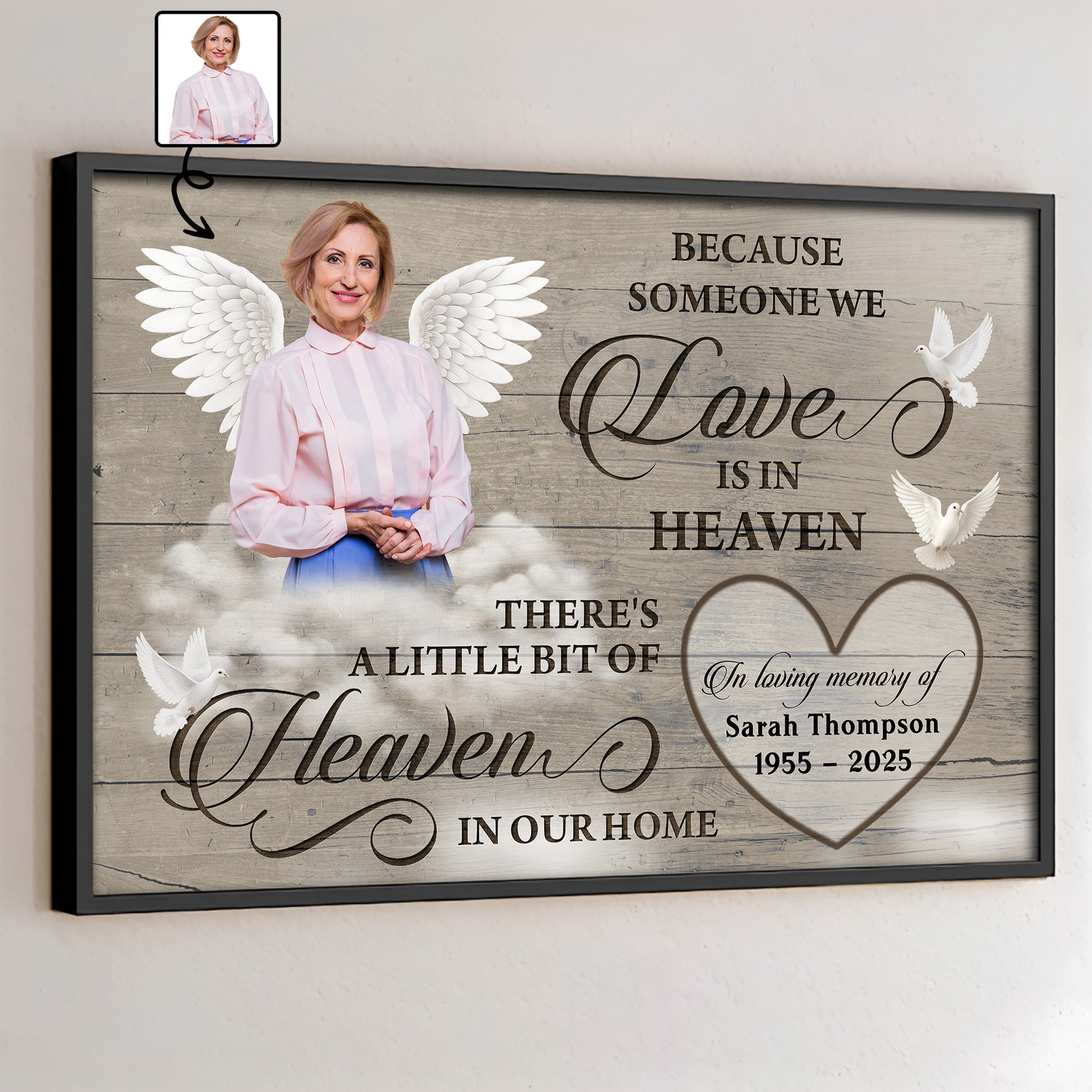 Because Someone We Love Is In Heaven, Wings and Heart Design