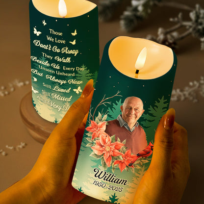 Vela LED conmemorativa "Quienes amamos no se van" - Vela LED personalizada - HME254_LECA