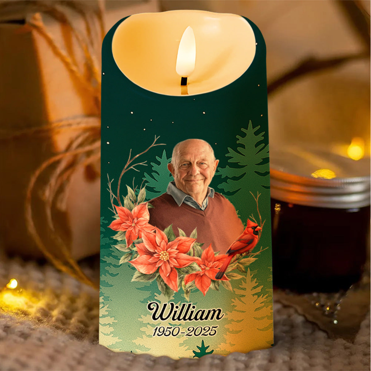 Vela LED conmemorativa "Quienes amamos no se van" - Vela LED personalizada - HME254_LECA
