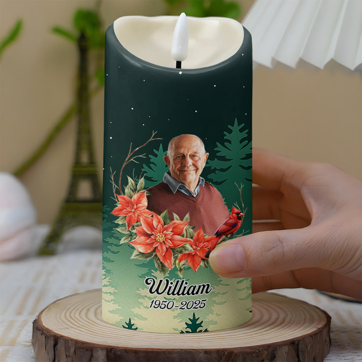 Vela LED conmemorativa "Quienes amamos no se van" - Vela LED personalizada - HME254_LECA