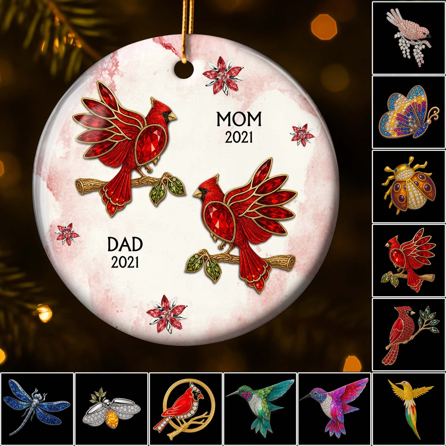 Cherish The Love And Memories With Birds And Flowers