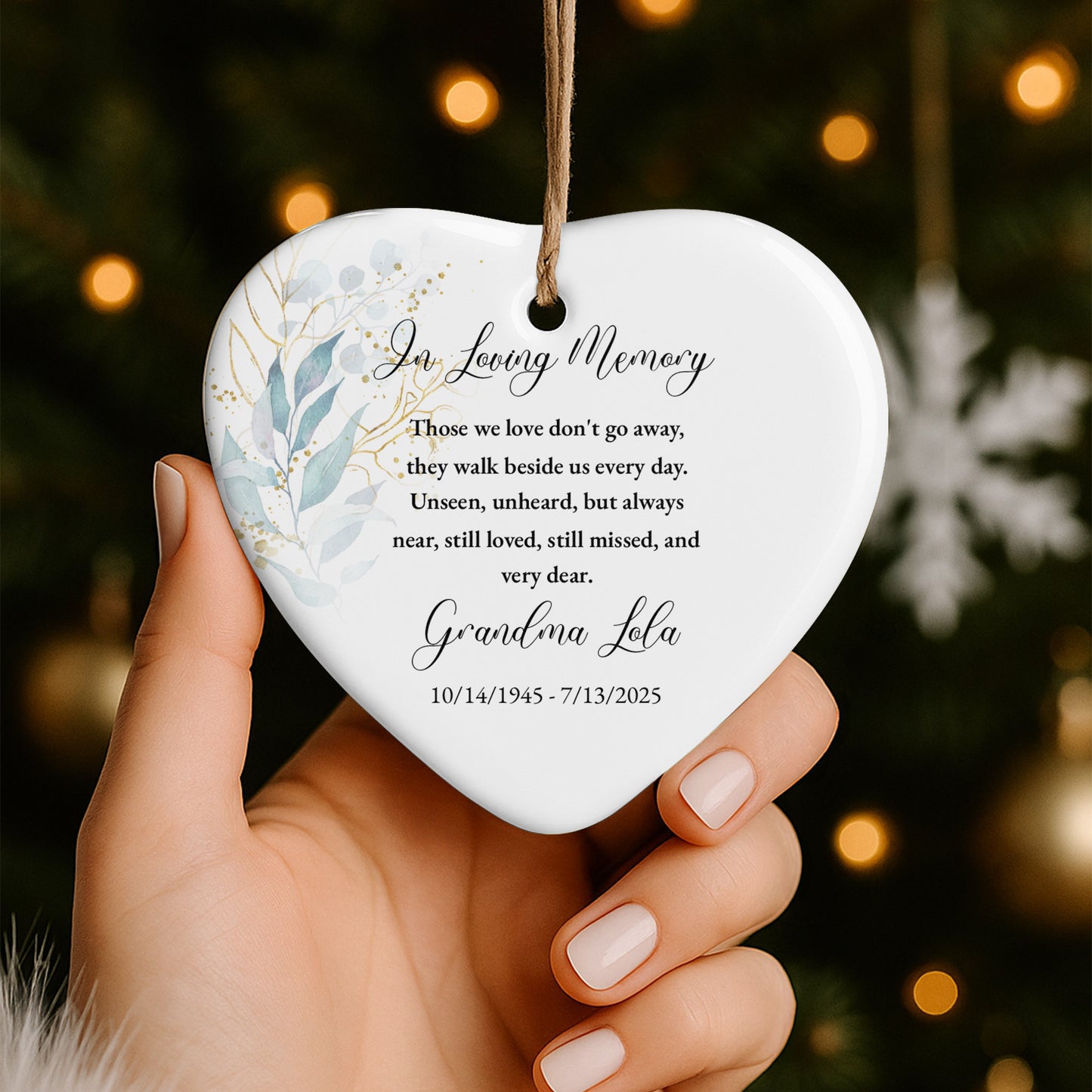 In Loving Memory, Those We Love Don't Go Away, Leaves, Floral Design