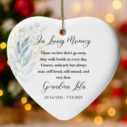 In Loving Memory, Those We Love Don't Go Away, Leaves, Floral Design