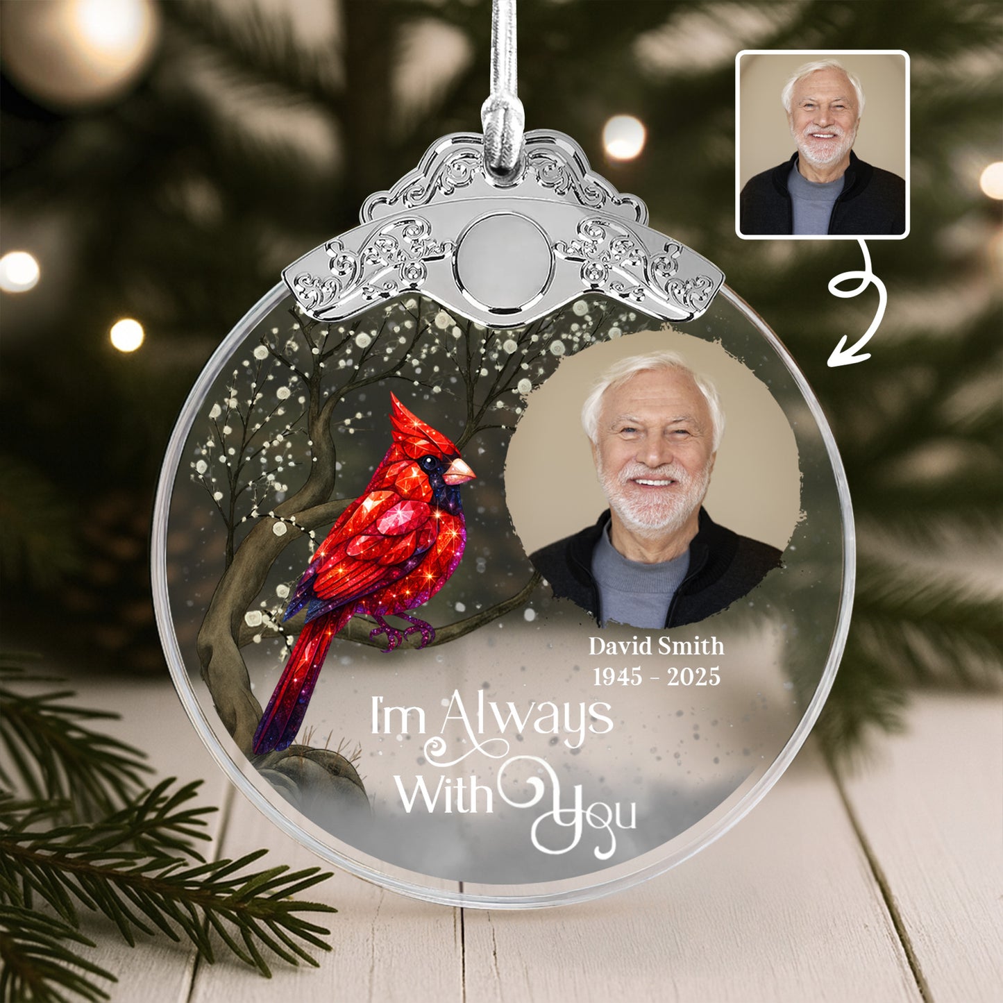 I'm Always With You With Cardinal And Snow