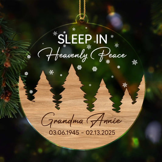 Sleep In Heavenly Peace With Trees And Snowflakes