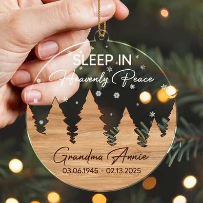 Sleep In Heavenly Peace With Trees And Snowflakes