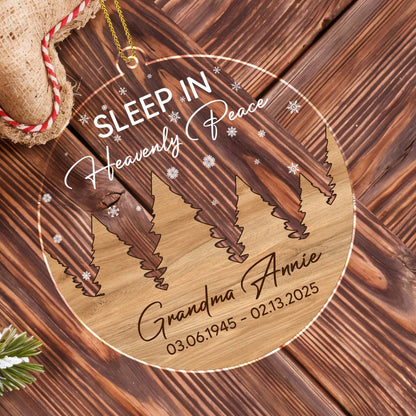 Sleep In Heavenly Peace With Trees And Snowflakes