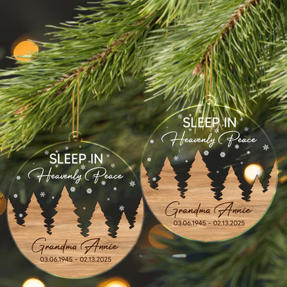 Sleep In Heavenly Peace With Trees And Snowflakes