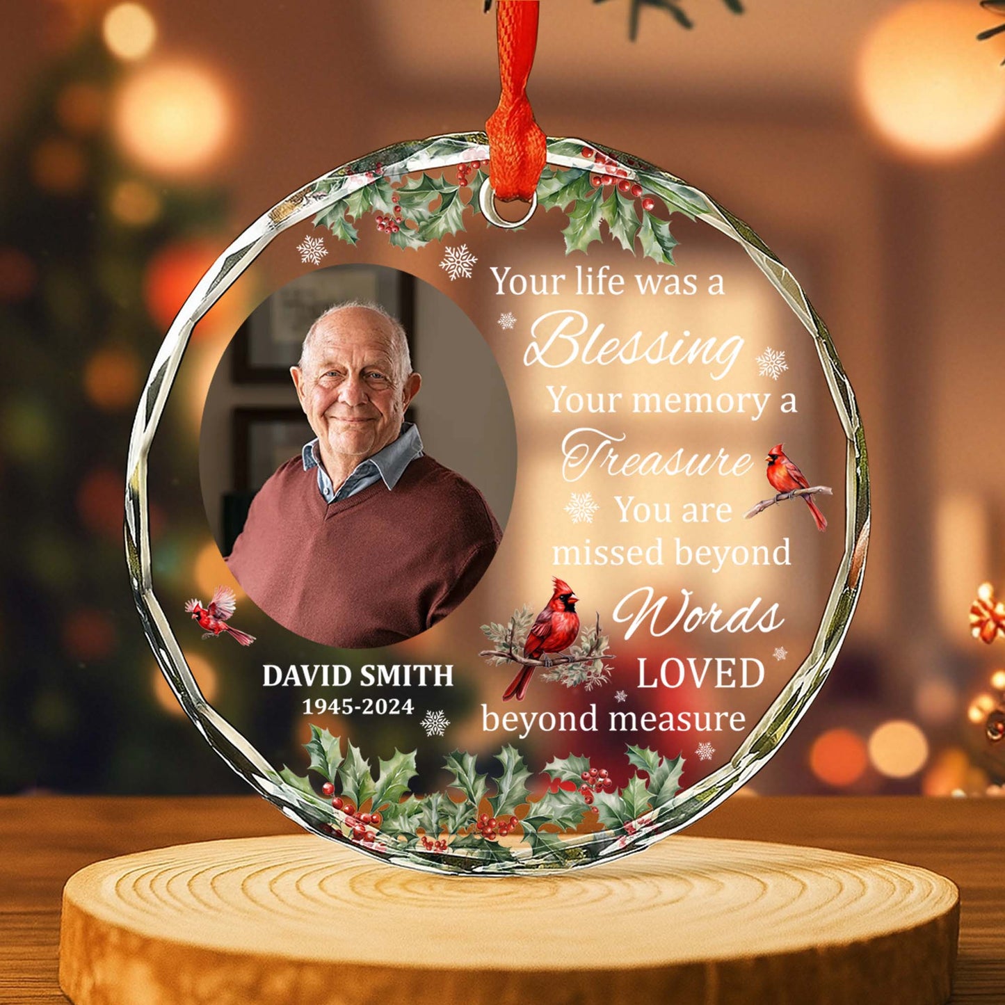 Your Life Was A Blessing With Cardinals And Holly