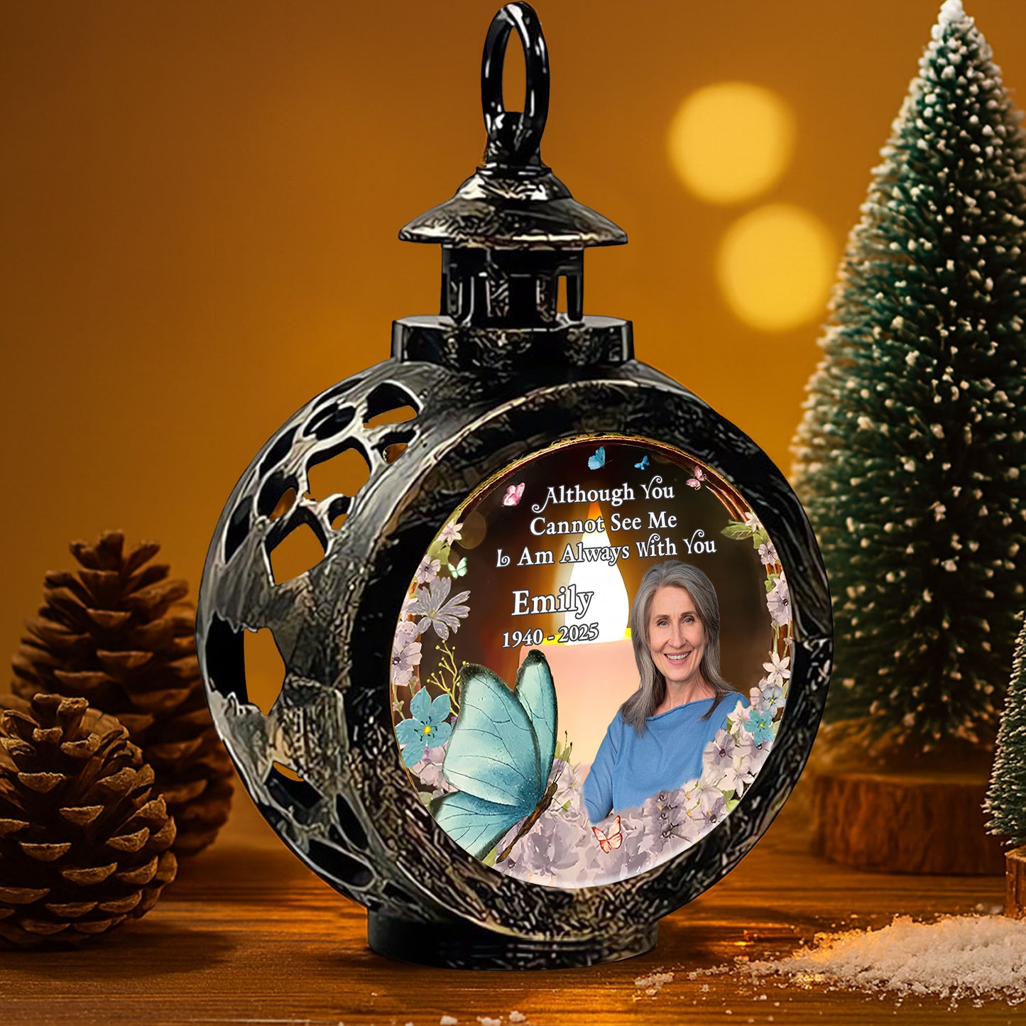 Although You Cannot See Me I Am Always With You, Butterfly And Flowers